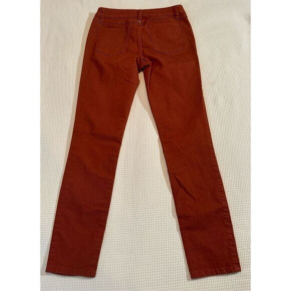Prana Pattern Rust Kayla Stretch Straight Leg Performance Jeans Women's Size 4 - Picture 2 of 7